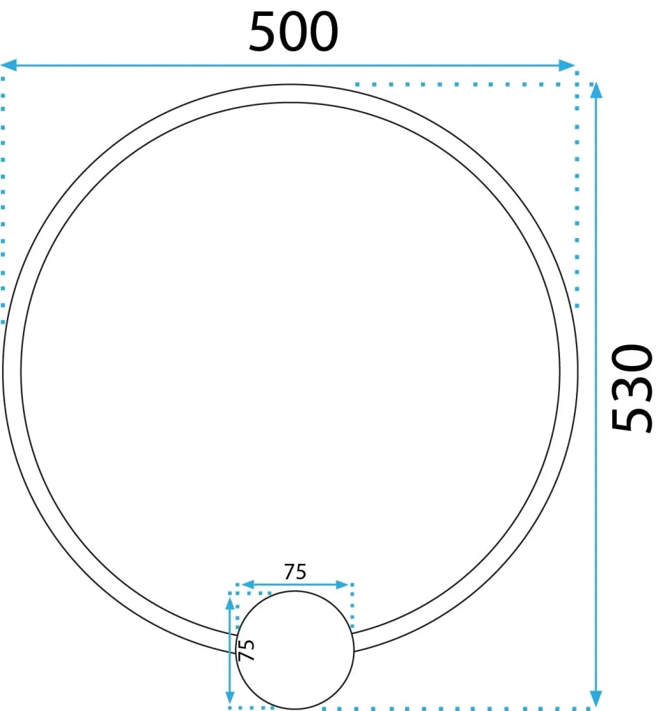 Lampada Da Parete Led App1389-cw Black 50cm