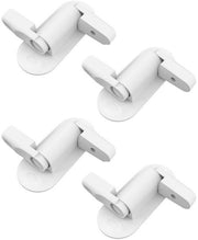 4 pezzi di sicurezza per porte - chiusura di sicurezza per porte - protezione per porte - protezione per animali domestici (cani e gatti) - realizzato in ABS resistente - con adesivo potente - sicuro e affidabile (bianco)