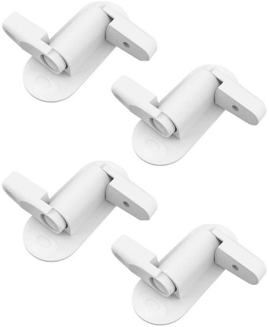 4 pezzi di sicurezza per porte - chiusura di sicurezza per porte - protezione per porte - protezione per animali domestici (cani e gatti) - realizzato in ABS resistente - con adesivo potente - sicuro e affidabile (bianco)