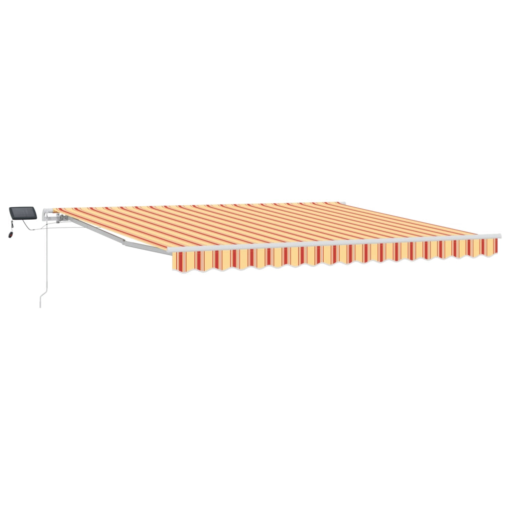 Tenda Retrattile Manuale con LED Gialla e Arancione 400x300 cm