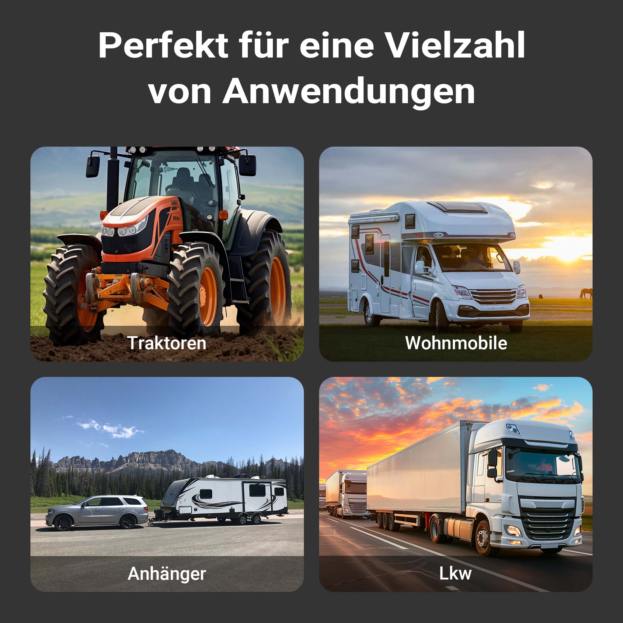 Set di luci posteriori per rimorchio 12 pezzi Spina 13 poli Cavo da 5 m Marchio di omologazione E