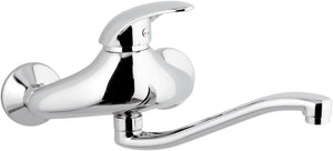 Rubinetto lavello a murocon bocca a s girevole - serie ten