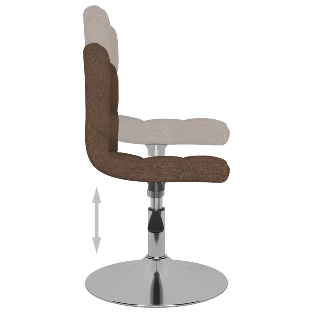 Sgabello da Bar Girevole Marrone in Tessuto cod mxl 70640