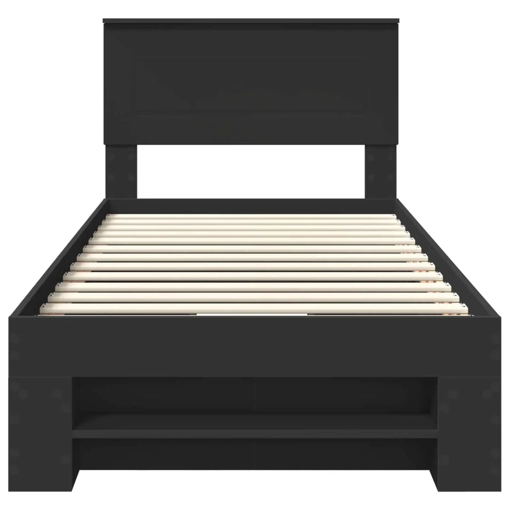 Struttura del letto Nero 90 x 200 cm Legno multistrato 3408796