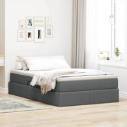 Letto con contenitore e materasso Grigio scuro 120 x 190 cm