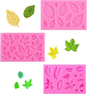 Set di forma foglia in silicone per decorazione di fondant - Collezione di 3 - Varie tematiche - Decorazione di torta con fondant - Decorazione al cioccolato