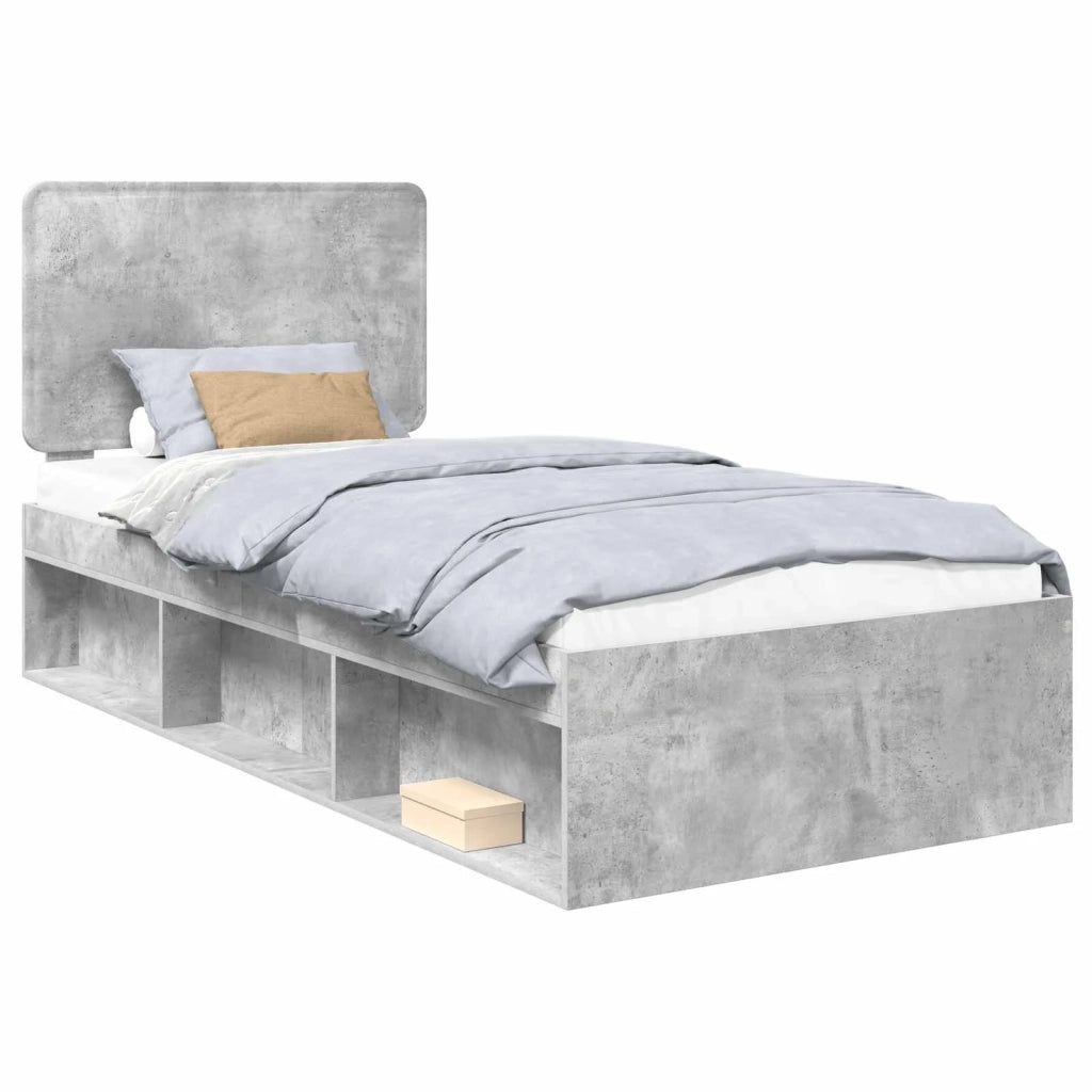 Struttura del letto Calcestruzzo 90 x 200 cm Pino massello 3412536