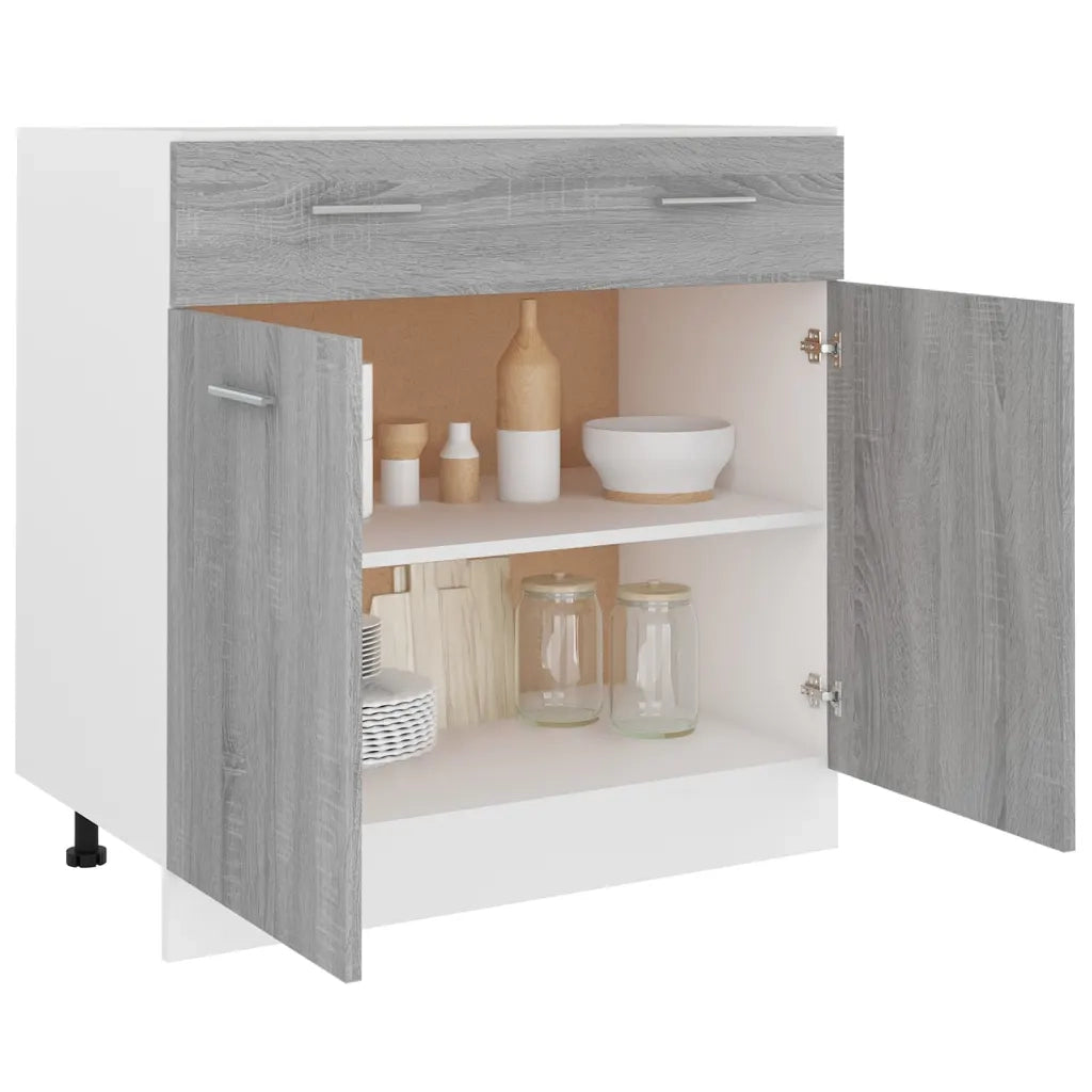 Mobile con Cassetto “Lyon” Grigio Sonoma 80x46x81,5 815580