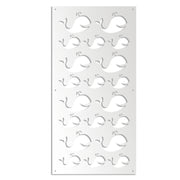 WHALE - Pannello in PVC traforato - Parasole Misura: 47x94 cm, Colore: bianco