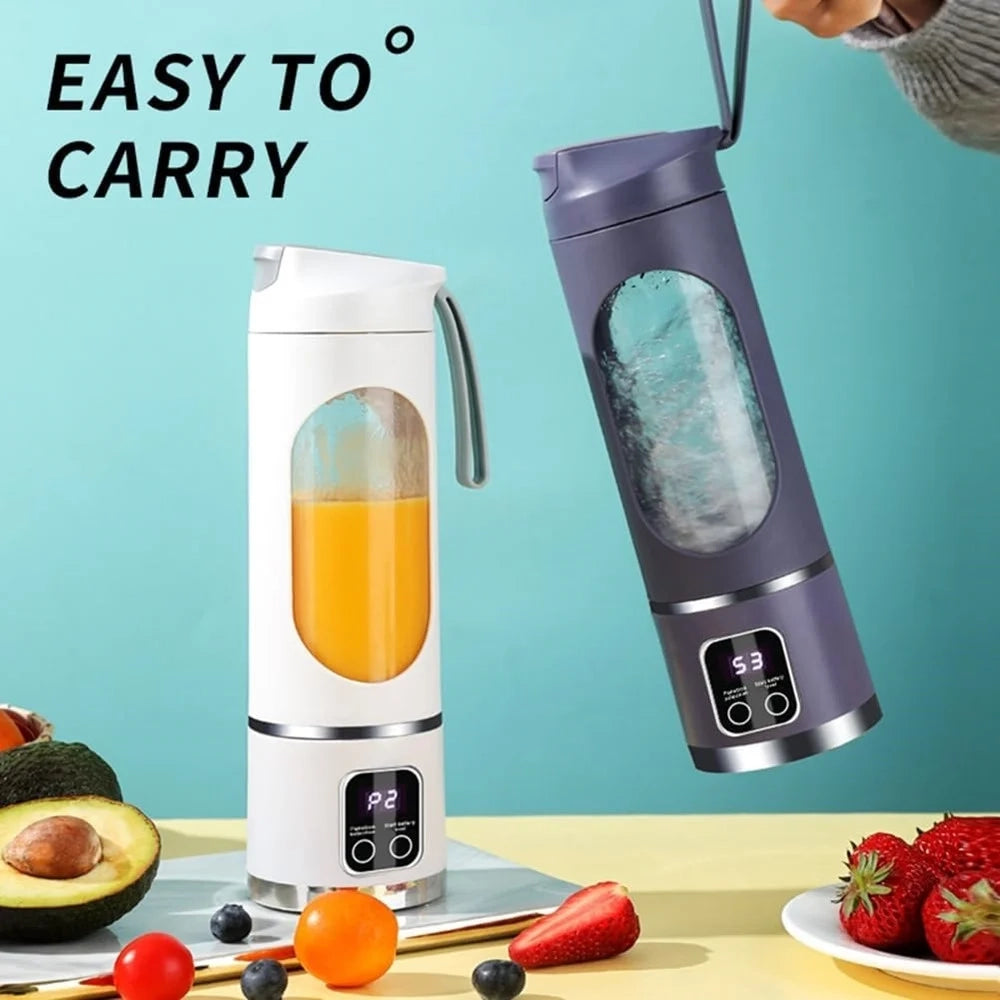 Trade Shop - Mini Frullatore Portatile Spremiagrumi Elettrico Frutta Mixer 450ml Ricaricabile Usb -