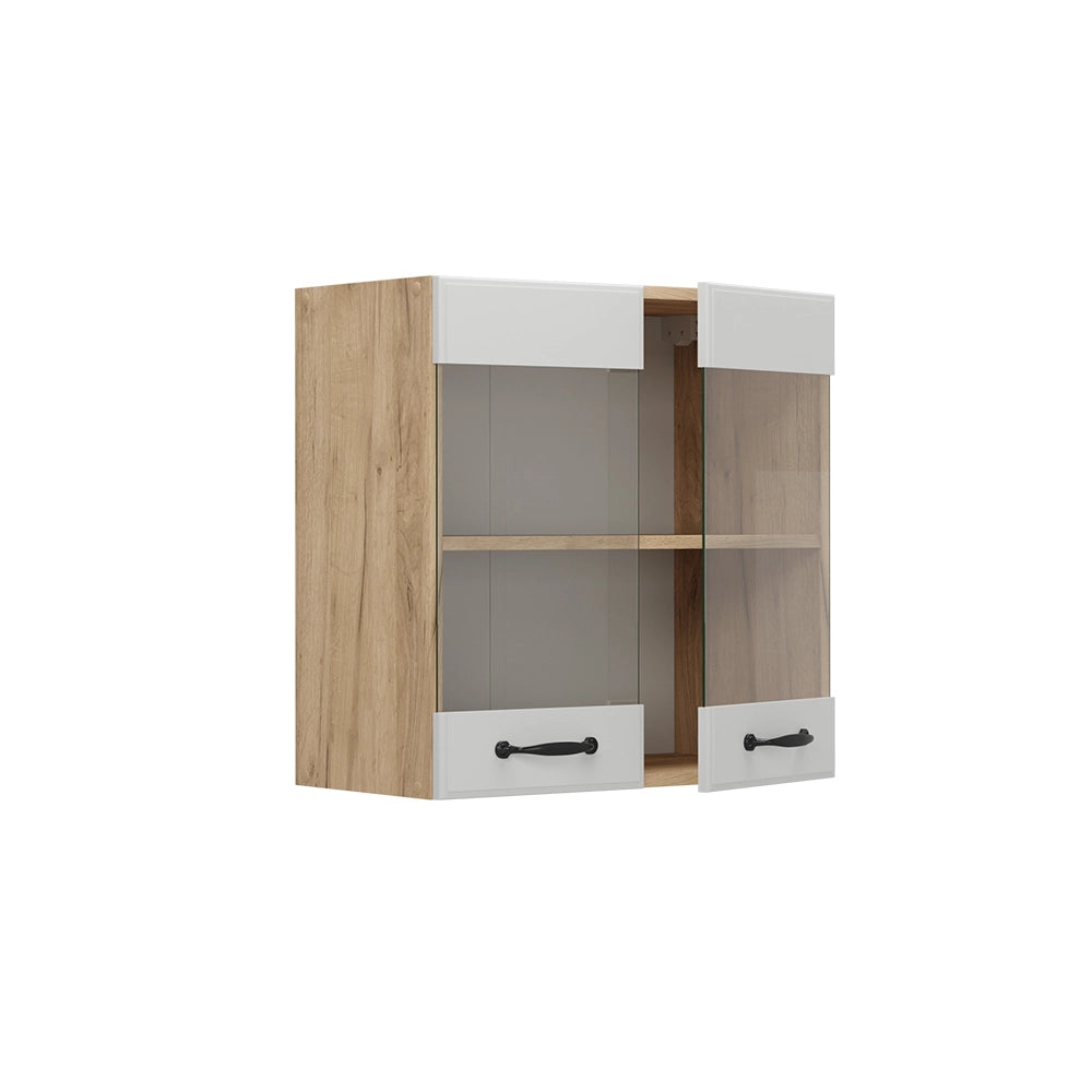 Vicco Mobile da cucina in vetro Bianco casa di campagna 60 cm