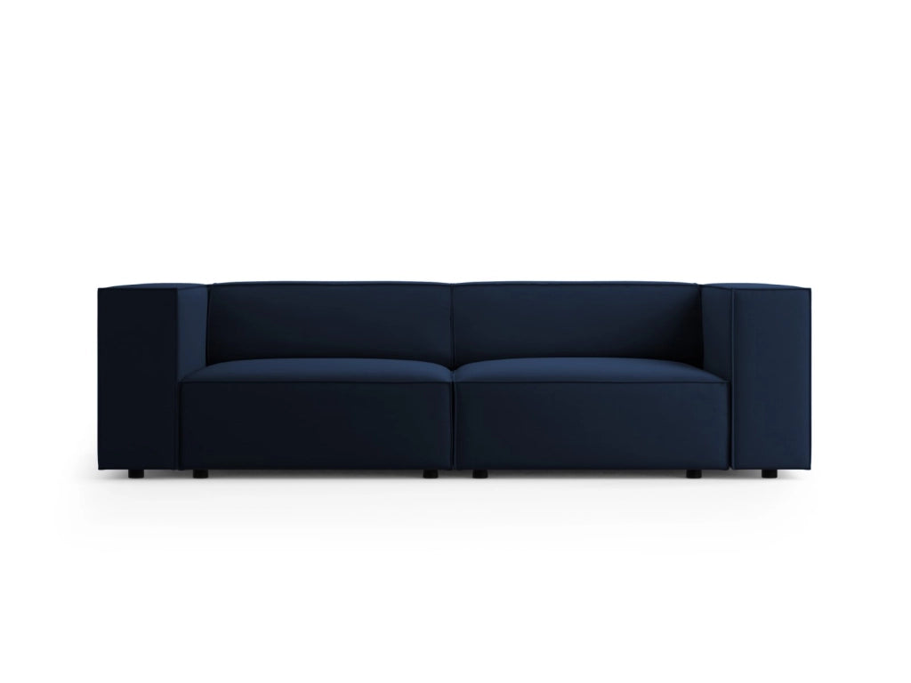 Cosmopolitan Design - Divano "Arendal" 3 posti in velluto blu reale 