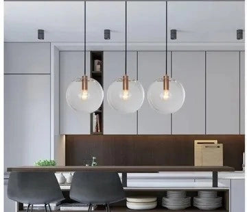 Lampada Da Soffitto Pensile Di Vetro Lassi Rose Gold 25 Cm