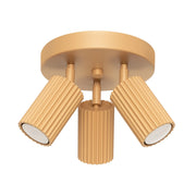 Plafoniera moderna oro tonda Ø20 3xGU10 Gravio Pure Lume