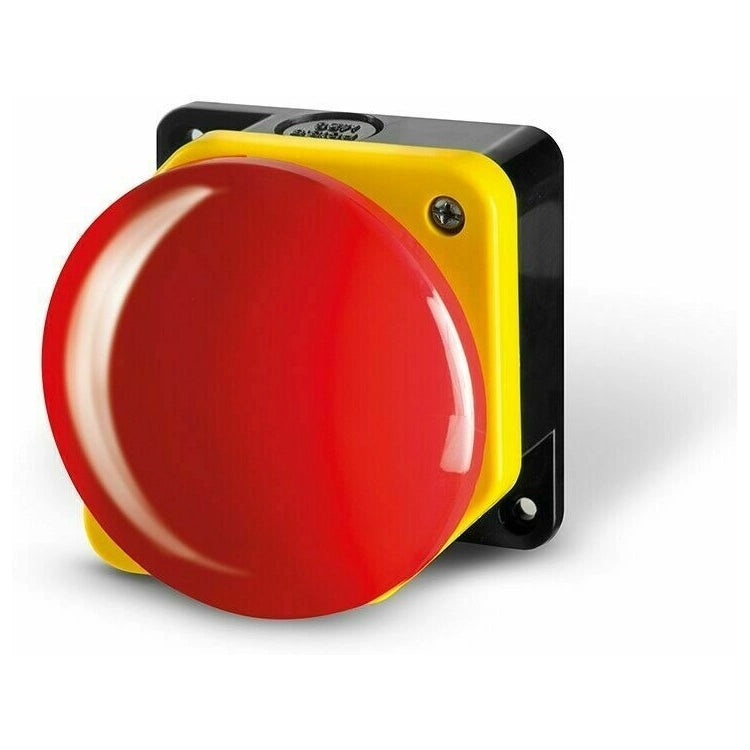 PULSANTE EMERGENZA FUNGO NC ROSSO PER AUTOMAZIONE ACCESSO TORNELLO PORTELLO