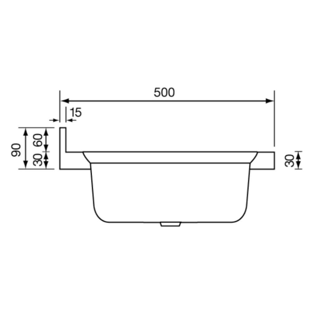 Lavello appoggio 120x50 2 vasche e gocciolatoio destro Mondial inox