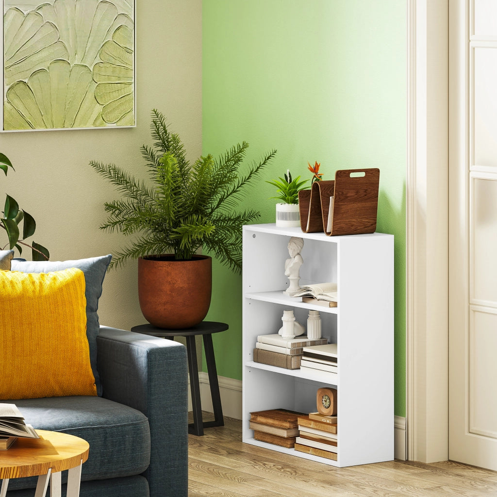 Libreria a Parete con Ripiani Regolabili ¨C zephmum ¨C 60x24x80 cm Bianco