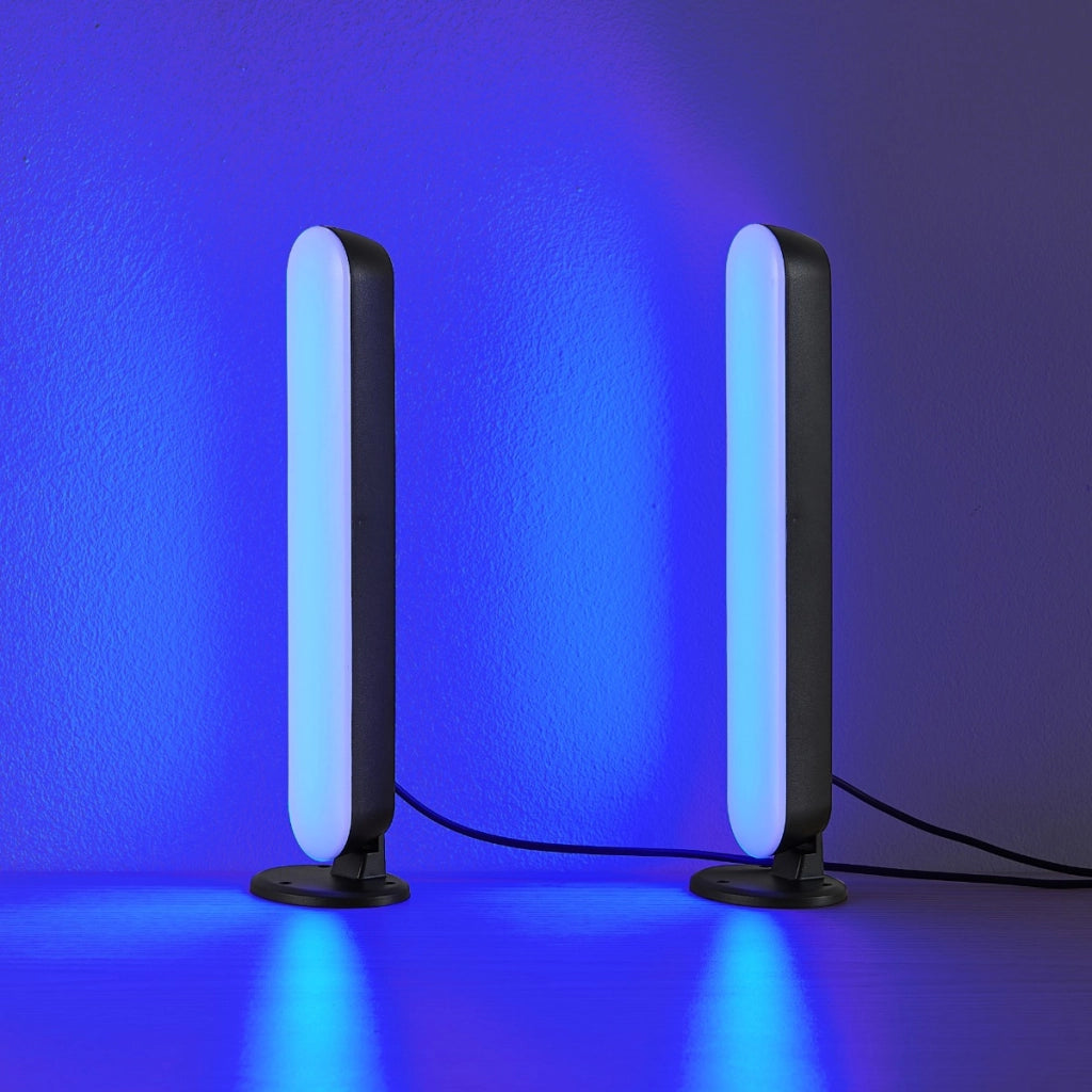 Lampada da tavolo RGB musicale nera 2pz con telecomando