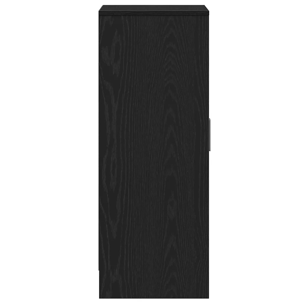 Scarpiera Rovere Rovere Nero 60x35x92 cm in Legno Multistrato 862074