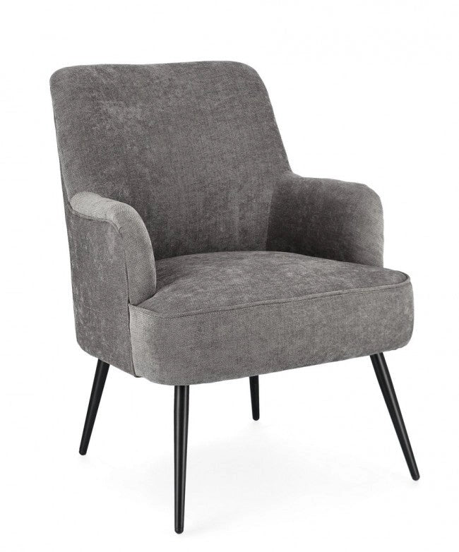 Poltrona Soggiorno 60x67x79 cm Adeline in Tessuto Frost