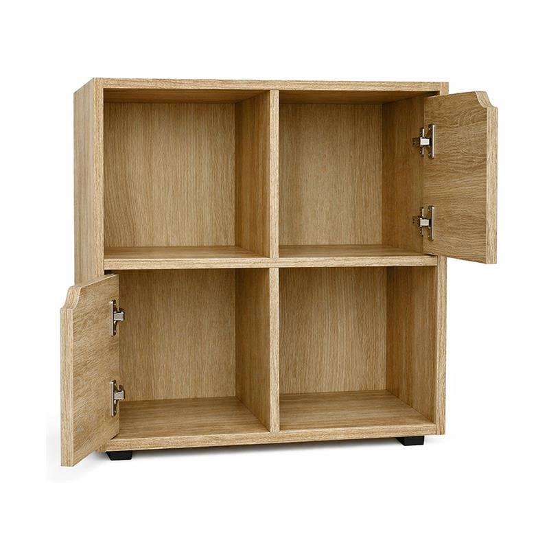 LIBRERIA IN MDF ROVERE CON QUATTRO RIPIANI E DUE ANTE MISURE: 60X30X63 CM