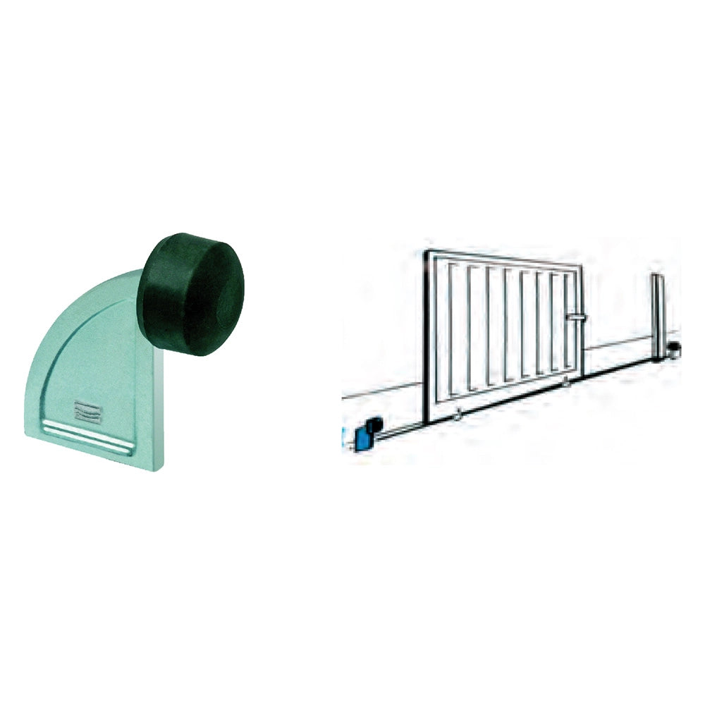 ARRESTO PER CANCELLI SCORREVOLI ART.200 par. ø 37 - dim. mm 50x  93  - COMUNELLO