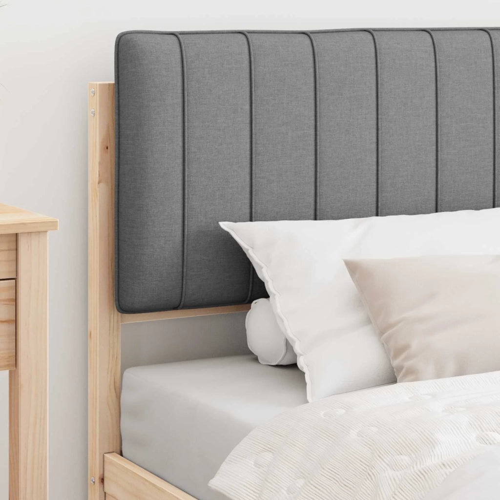 Letto con Testiera Rivestita Grigio chiaro 100 x 200 cm 877789