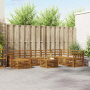 Set divano sezionale 9 pcs Naturale Legno di Acacia Massello 3375319