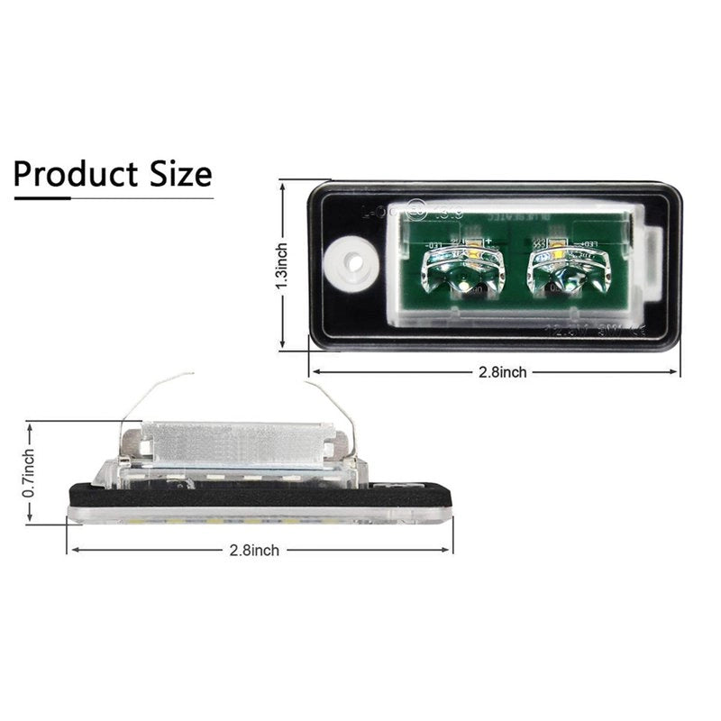Kit Luci Targa Led Audi Q7 A4 A3 A8 A6 S6 Canbus 6000K 10W 12V IP67