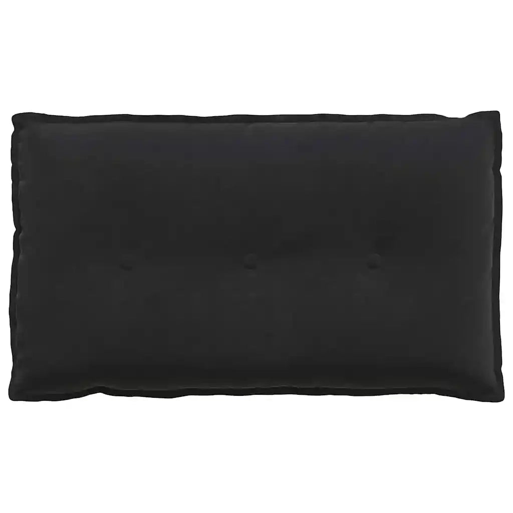 Cuscino per Schiena Nero 80 x 50 cm Tessuto in Cords