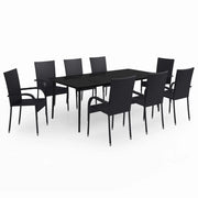 Set da pranzo da giardino nero da 9 pezzi 02_0014119