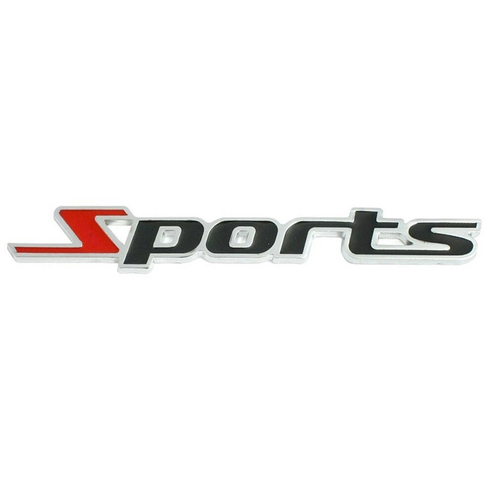 Trade Shop - Adesivo Decorazione 3d In Metallo Cromato Per Auto Figura Stemma Sports Sticker -