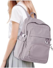 Borsa da scuola leggera per donne e ragazze adolescenti – Borsa con tasca per laptop e contenitore per bottiglie, ideale per scuola, università e spostamenti tra casa e lavoro, Blu scuro