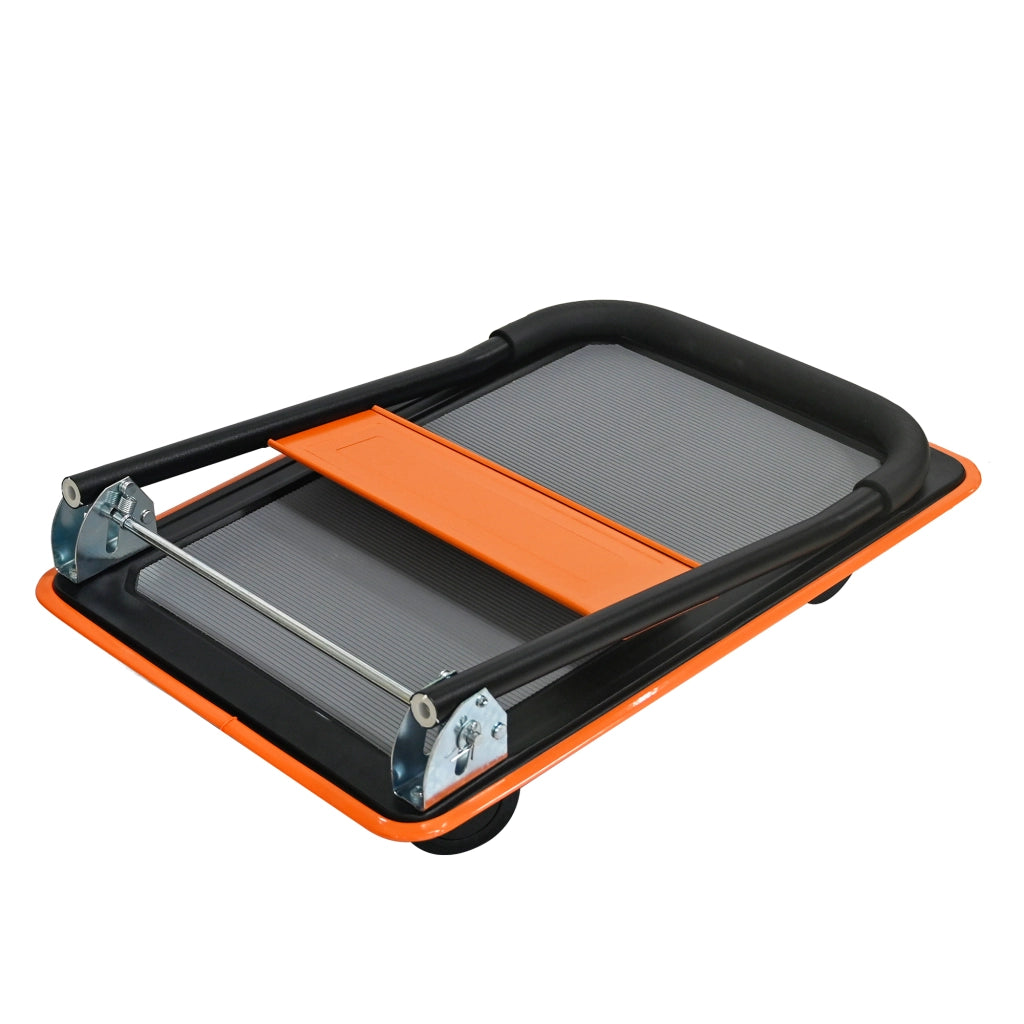 CARRELLO PIEGHEVOLE IN ACCIAIO ARANCIONE, PORTATA 150 KG