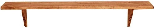 Biscottini Mensola da parete in legno massello di tiglio finitura naturale L120xPR22xH22 cm Made in Italy