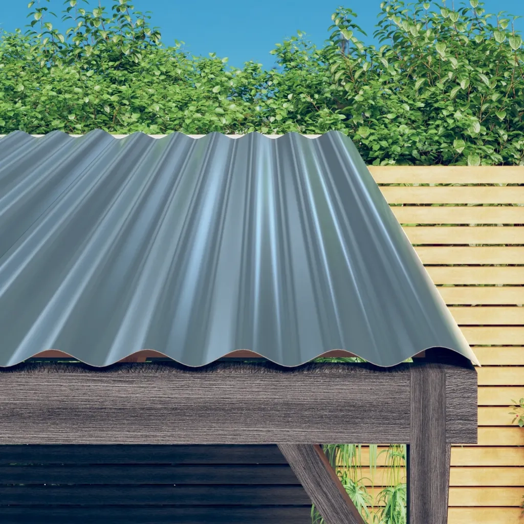 Pannelli Tetto 36pz Acciaio Zincato Grigio 60x36cm 319129