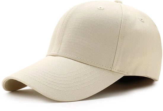 Pet da baseball strutturato con chiusura regolabile - Pet per attività all'aperto e bordo personalizzabile - Beige
