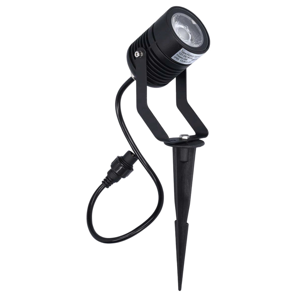 Set di 3 Faretti da Giardino Intelligenti Zigbee 3.0 IP65 Economico Nero Nedis