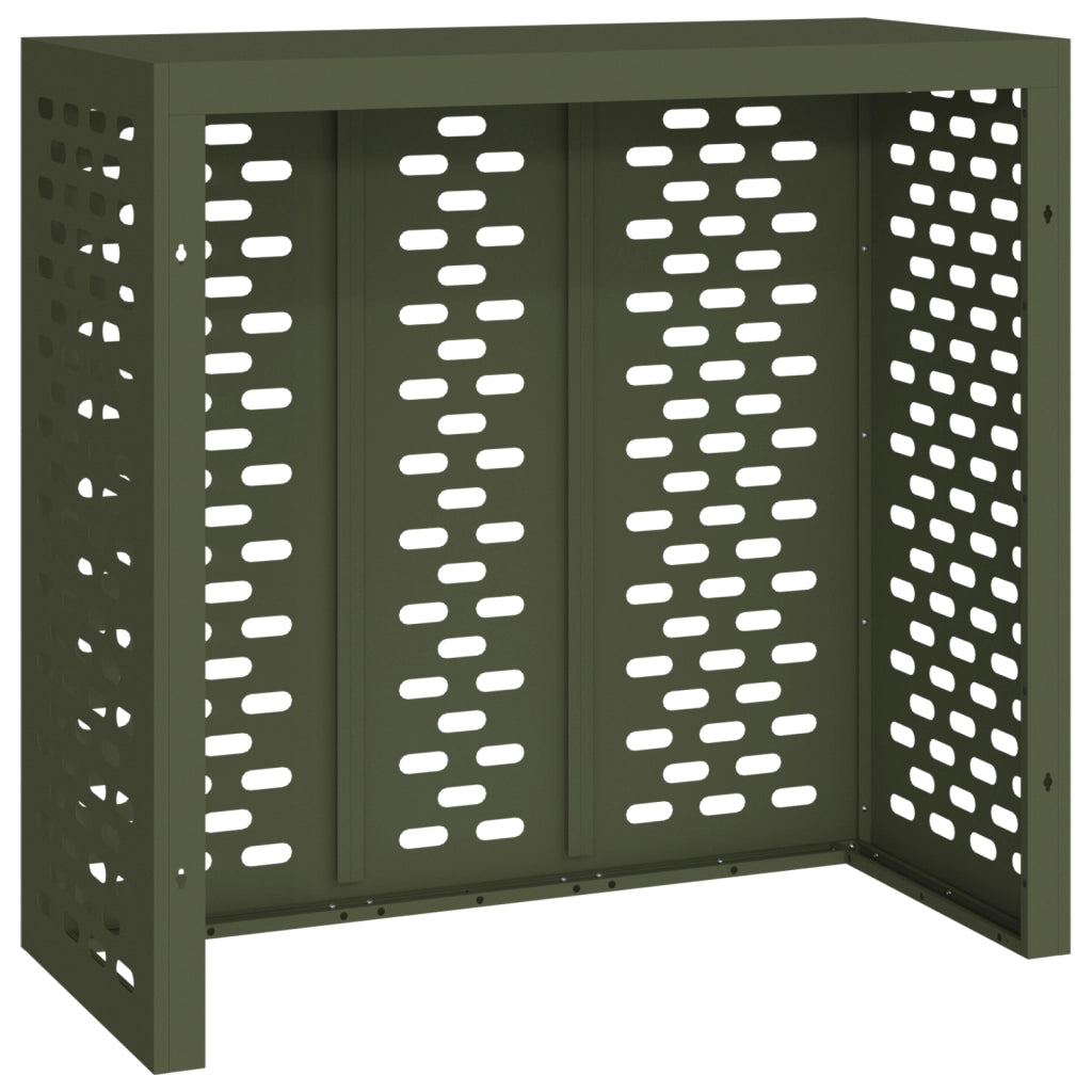 Copertura per condizionatore - Verde oliva, 110x50x105 cm, Acciaio