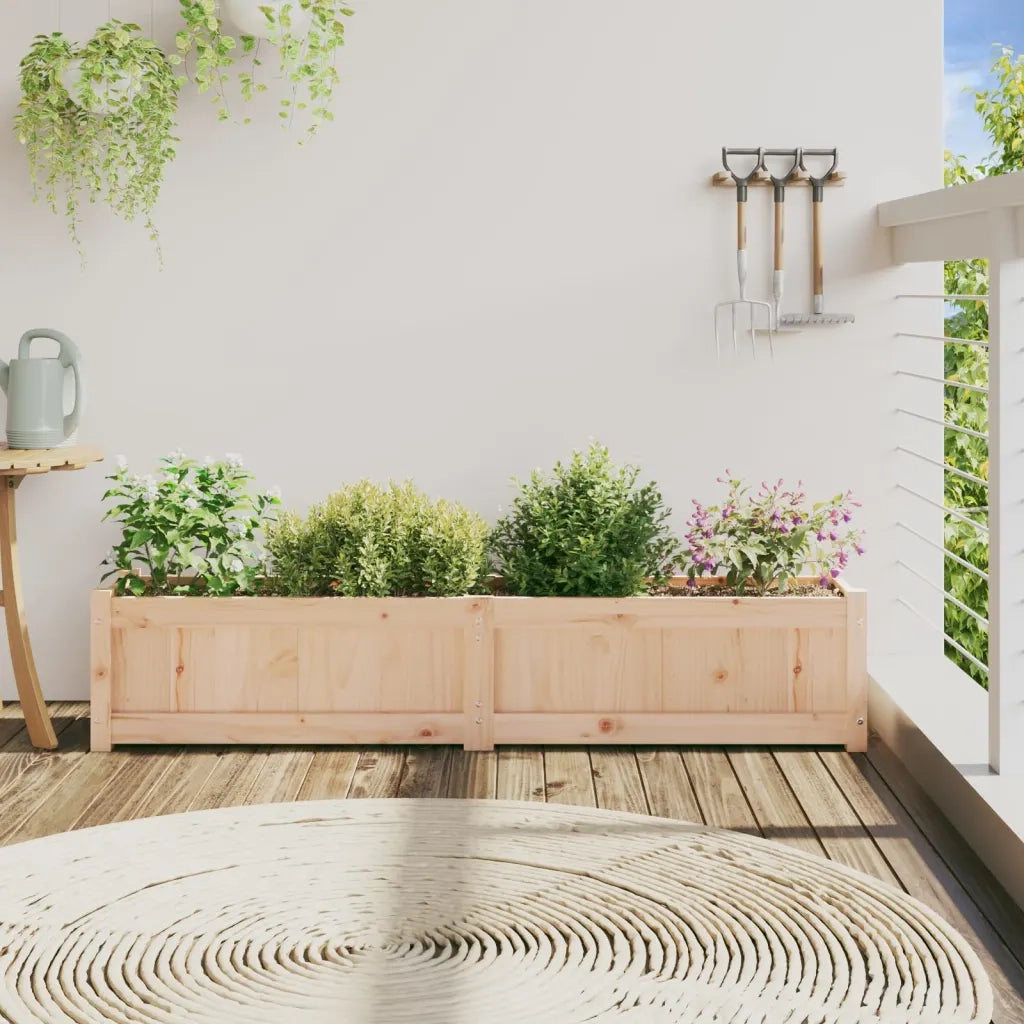 Fioriera da Giardino 150x31x31 cm in Legno Massello di Pino 837474