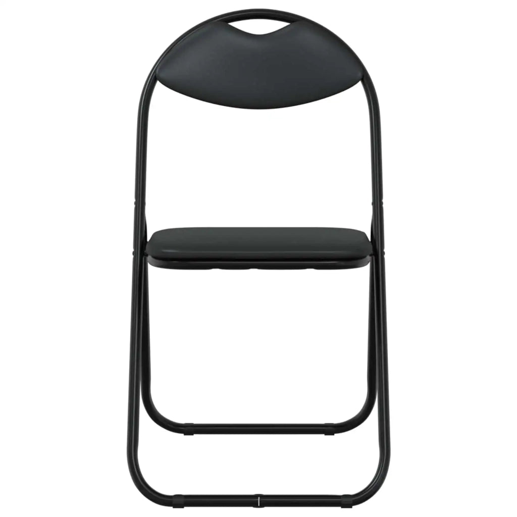 Sedia pieghevole 2 pcs Nero 48 x 43,5 x 81 cm Pelle Sintetica