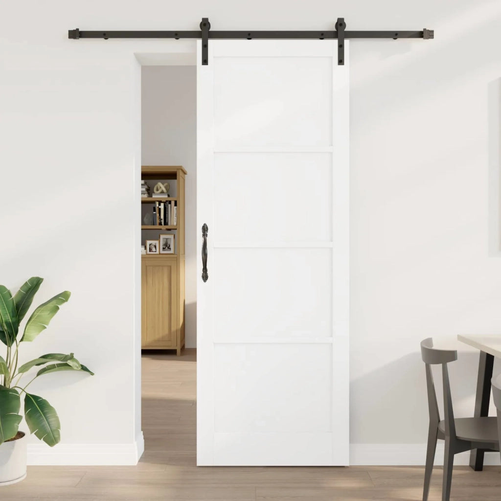 Porta scorrevole Bianco e Nero 83 x 232 cm