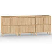 Buffet credenza cassettiera armadio mobile contenitore organizer per cucina soggiorno salotti 3 pezzi rovere Sonoma 60 x 35 x 70 cm legno ingegnerizzato marrone 02_0037097