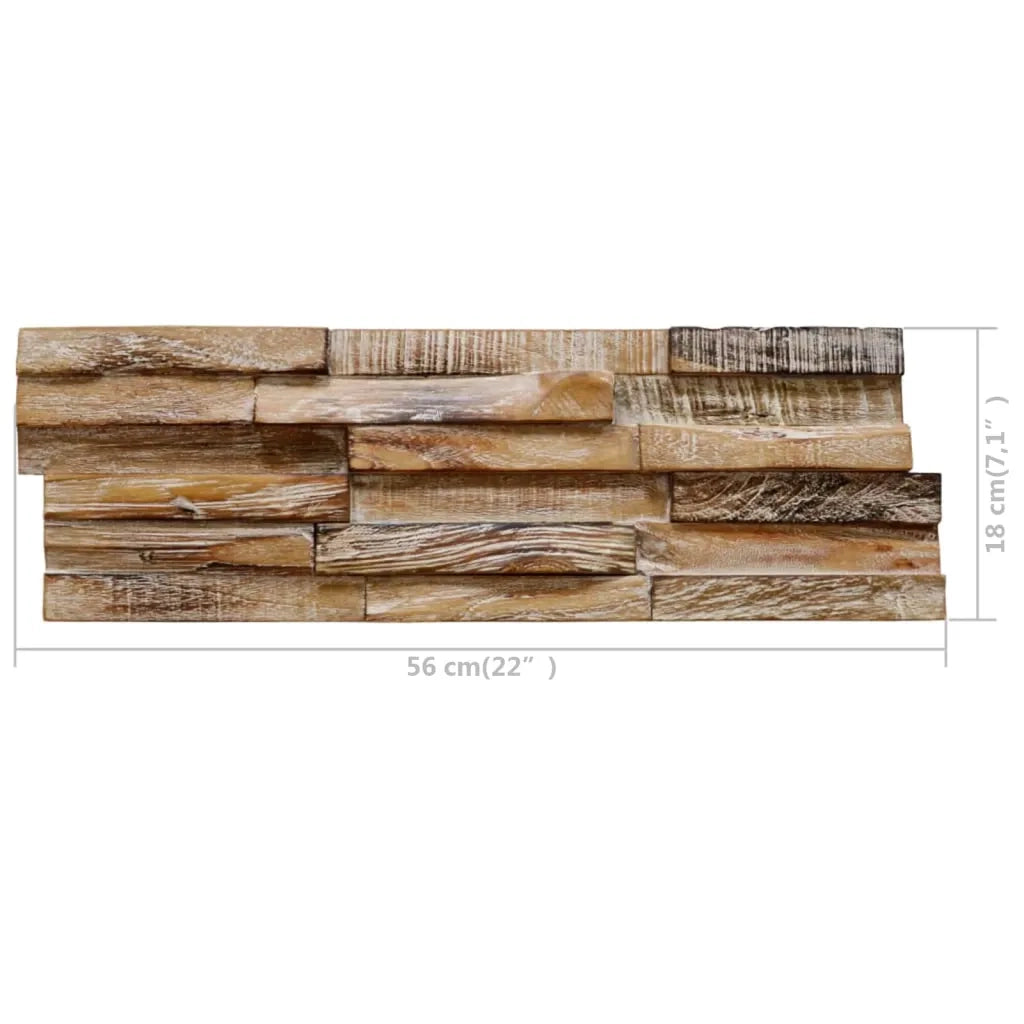 Pannelli per Pareti 10 pz 1,01 m² in Legno Massello di Teak 326177