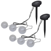 Set di 6 luci LED galleggianti per laghetto o piscina economiche durata della batteria 8 ore plastica bianca 02_0046369