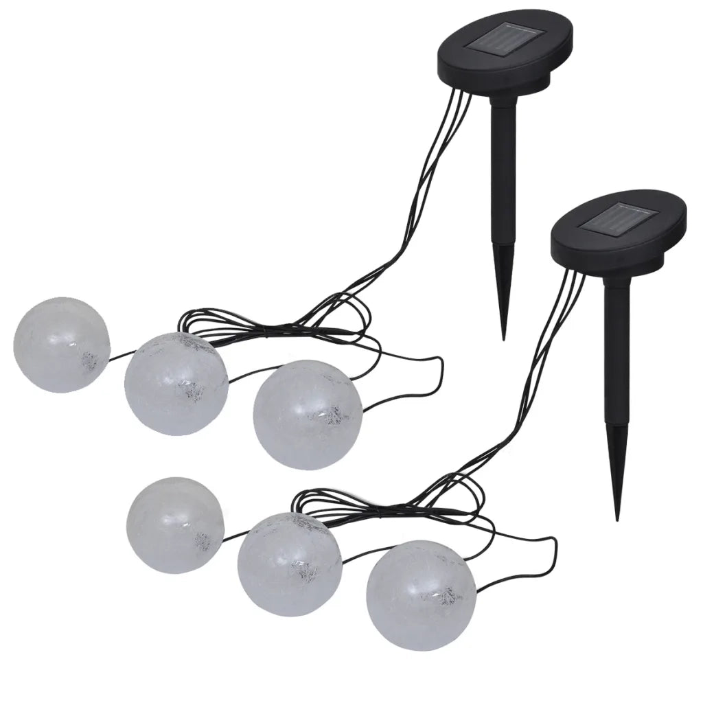 Set di 6 luci LED galleggianti per laghetto o piscina economiche durata della batteria 8 ore plastica bianca 02_0046369