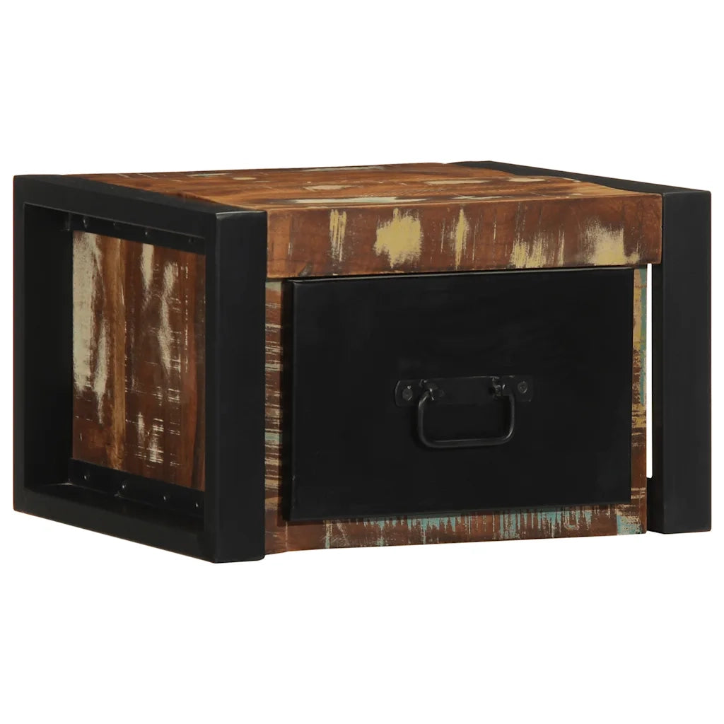 Comodini 2 pz Multicolore 40x35x25cm in Legno Massello Recupero 4015948