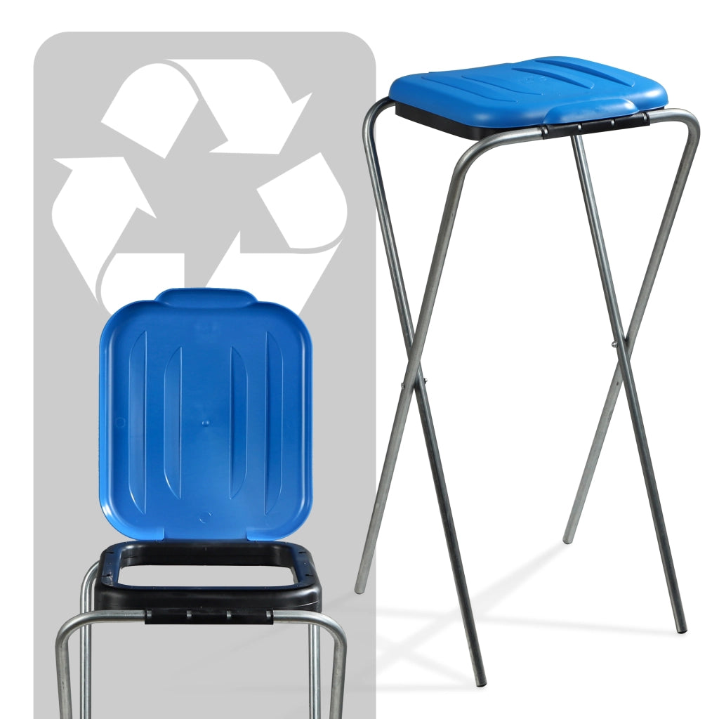 Cestino con supporto KADAX per sacchi per la raccolta differenziata, 120 litri, blu.