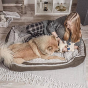 Letto per cani 2 in 1 per cani grandi - Raffreddante e caldo, XXL lavabile, 90x120 cm