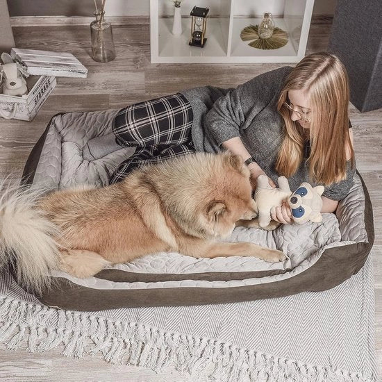 Letto per cani 2 in 1 per cani grandi - Raffreddante e caldo, XXL lavabile, 90x120 cm